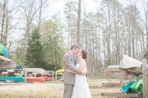 Wedding Portrait at Boathouse at Sunday Park