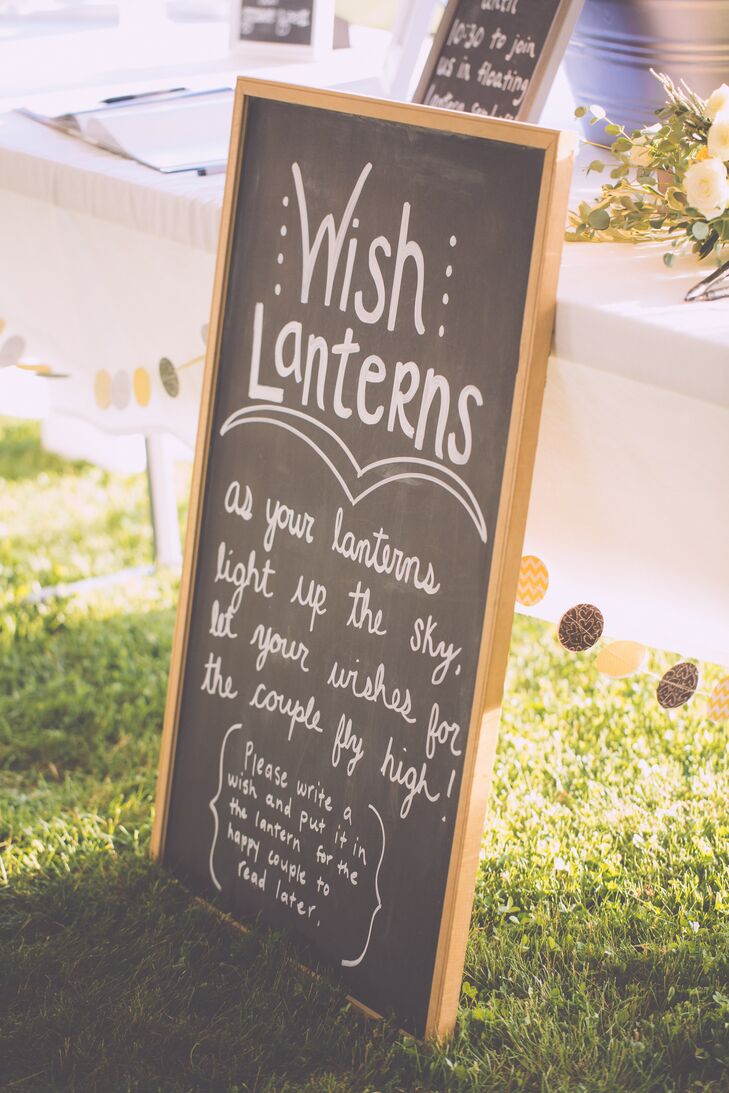 Chalkboard Sign for Wish Lanterns