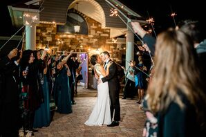 Sparkler Exit During Reception at the Royal Crest Room in St. Cloud, Florida