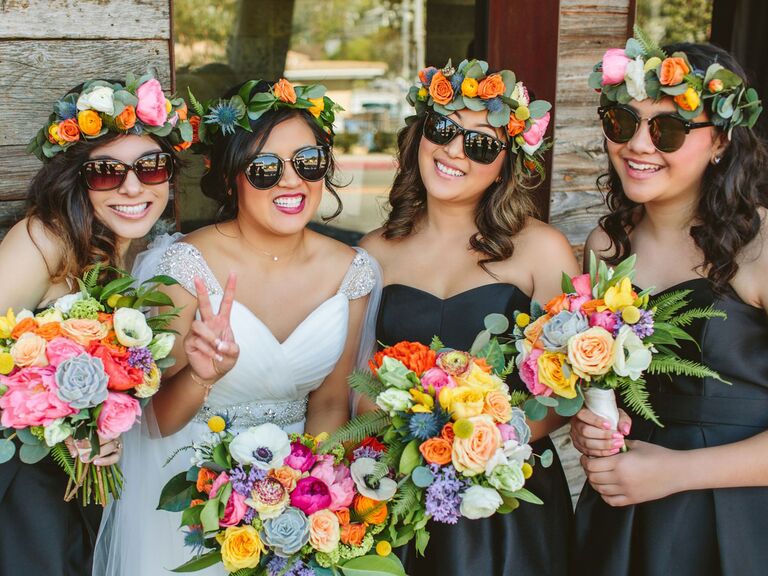 Curls with a flower crown