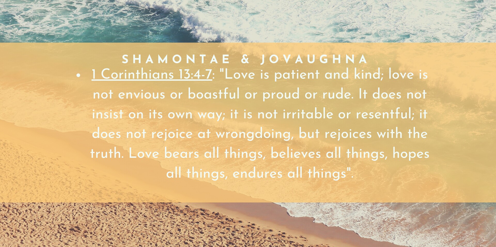 Jovaughna & Shamontae Home Page Banner