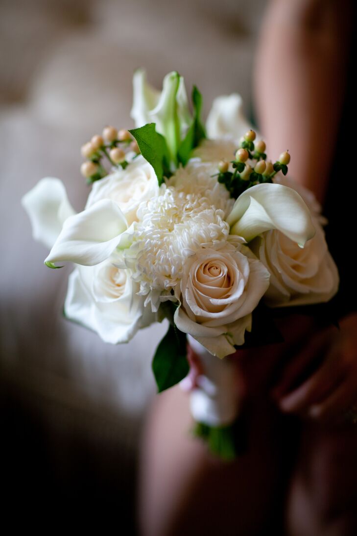 Light Rose and Calla Lily Bridesmaid Bouquet