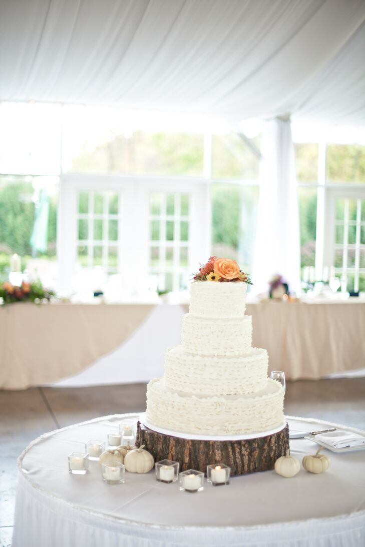 Four-Tier White Wedding Cake