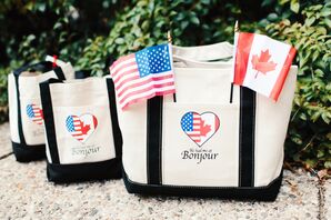 Preppy Personalized Gift Bags with National Flags