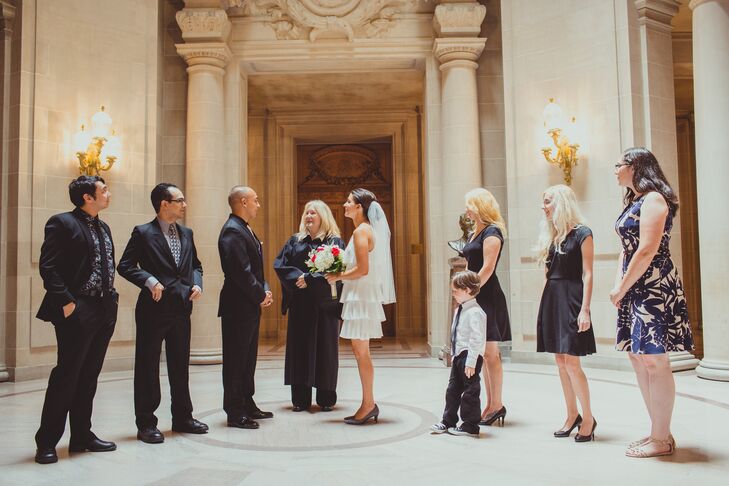 "We believe we were able to make our guests feel special since we were able to connect with them and enjoy our time together with none of the pressure that a big wedding can bring," says Tina.