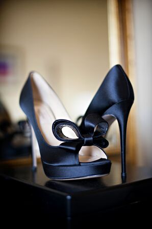 Dark Blue Valentino Bridal Shoes