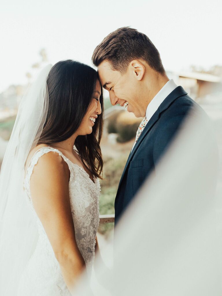 Couple laughing together