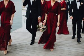 Ethereal Burgundy Wrap Dresses