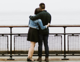 Couple on a pier