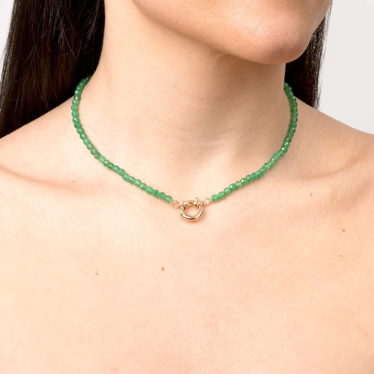 Jade necklace from Aurate for the best 12th wedding anniversary gift ideas