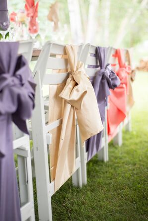 Satin Wedding Chair Bow Sash
