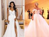 Simone Biles' wedding dress; Paris Hilton's first dance dress