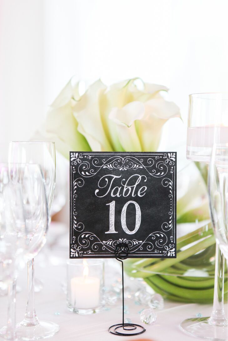 Black-and-White Elegant Table Numbers