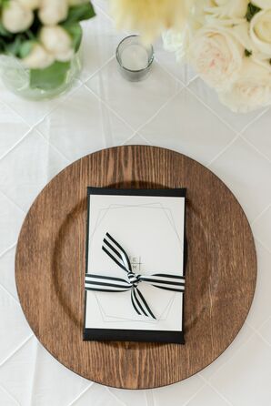 Black-and-White-Striped Place Settings