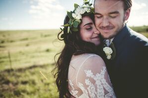 Bohemian Stock and Rose Flower Crown