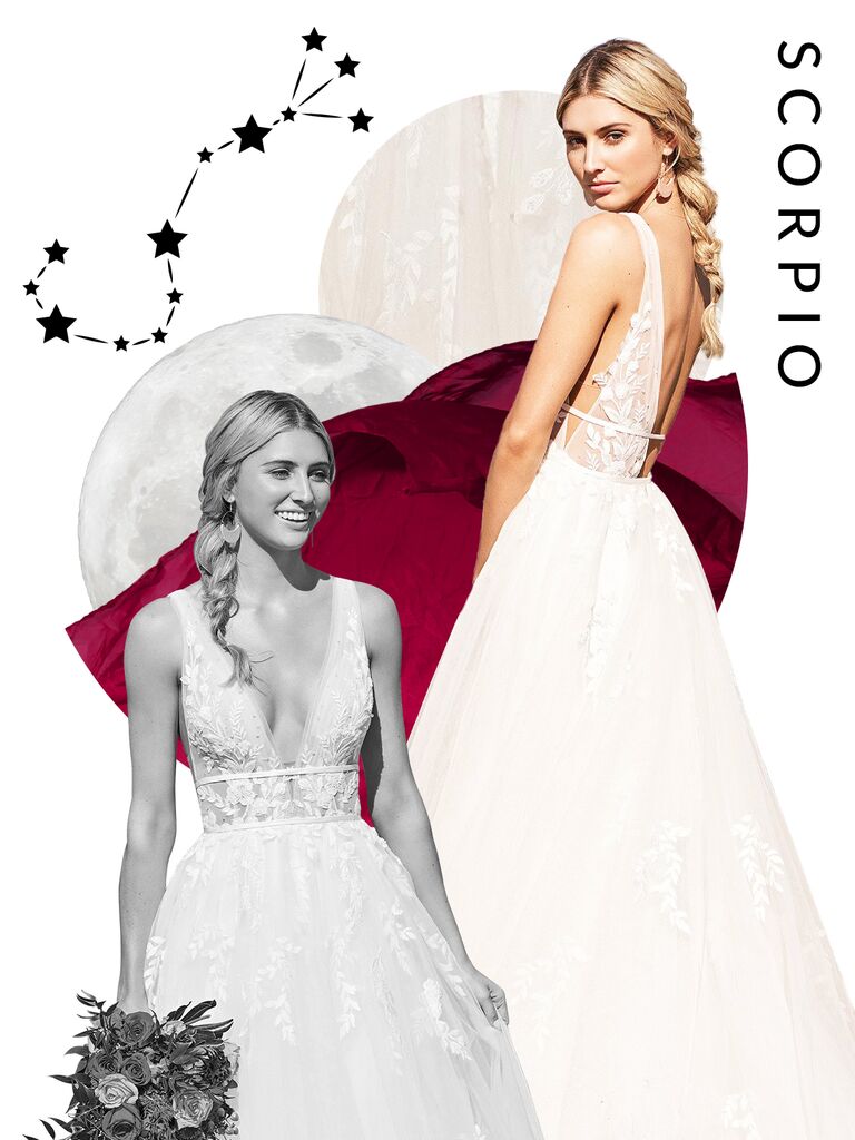 Lillian West style 66155 plunging V-neck A-line dress