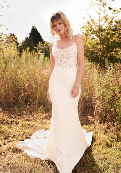 Lillian West 66180 Fit-and-Flare Wedding Dress