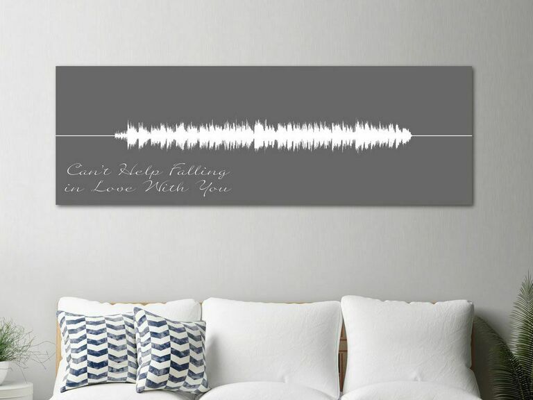 Sound wave wall art of wedding song gift for wife