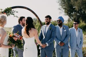 Beach-Front Hindu Fusion Wedding at the Sandbar Restaurant in Anna Maria, Florida