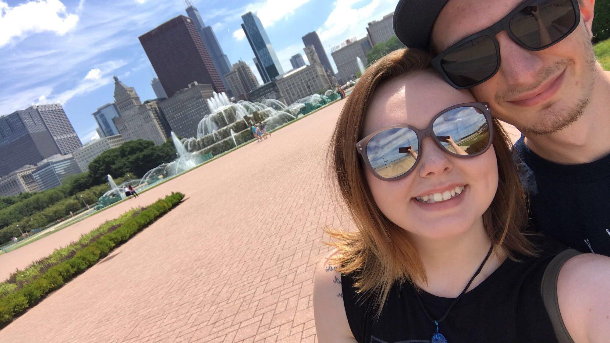 Aubree visiting Chicago with Zack for the first time!