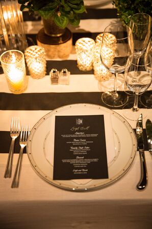 Black and White Menu Cards