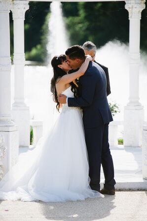 First Kiss Under a Gazebo in Scottsville, Virginia