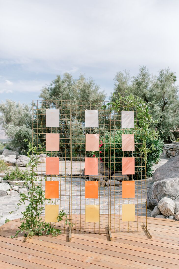 Modern, Colorful Seating Chart