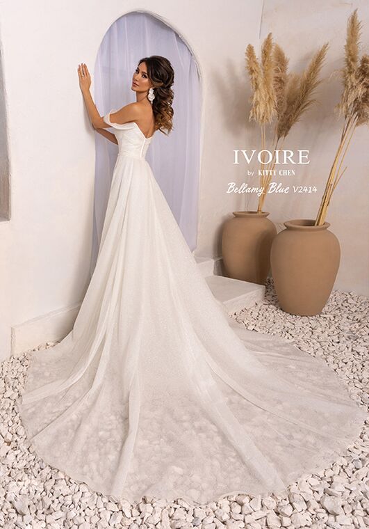 IVOIRE by KITTY CHEN BELLAMY BLUE, V2414 Sheath Wedding Dress - 4