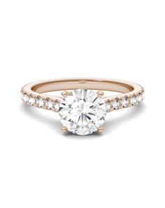 Forever One Moissanite Classic Round Cut Engagement Ring