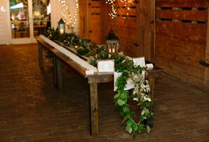 Cascading Garland Escort Card Display Table