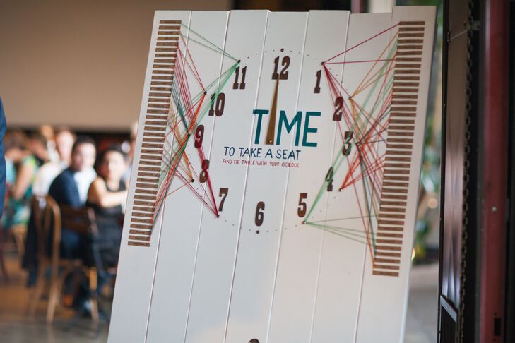 Retro Clock Seating Chart