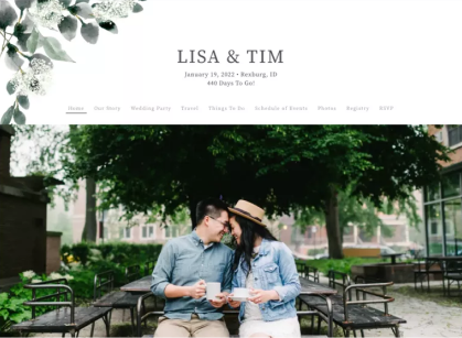 Elegant Greenery White design
