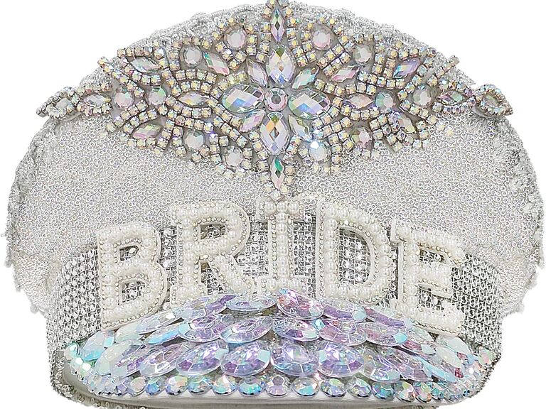 Sparkly Bride Hat with Rhinestones for beyonce bachelorette party