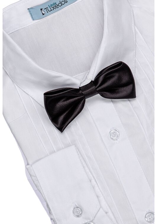 Little Tuxedos "Prodigy" Kids Dark Charcoal Tuxedo (5-Piece Set) Flower Girl Dress and Ring Bearer Outfit - 7