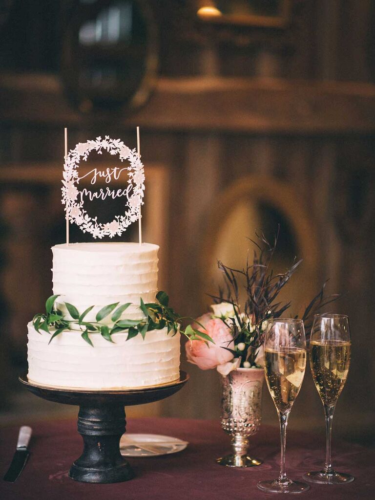 Small two-tier wedding cake