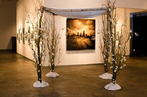 Contemporary Cherry Blossom Chuppah