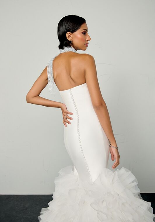 Justin Alexander Signature Dare Mermaid and Trumpet Wedding Dress - 4