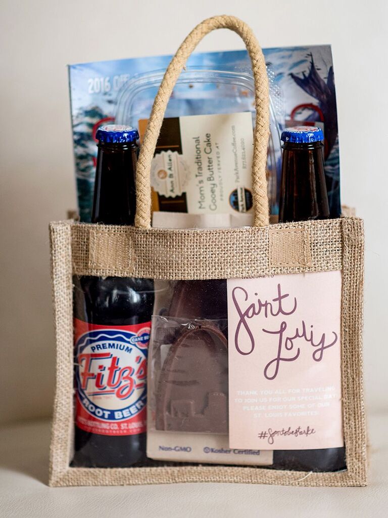 welcome bag for Missouri wedding