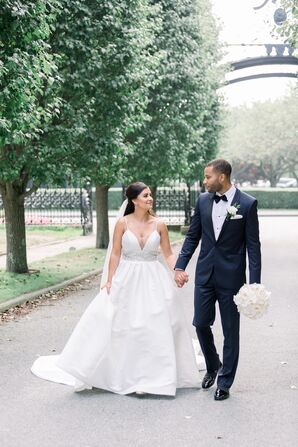 Bride and Groom at Belle Mer in Newport, Rhode Island