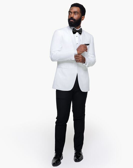 Generation Tux White Shawl Lapel Tuxedo White Tuxedo - 2