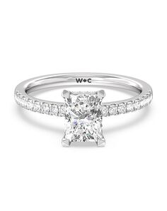 With Clarity Classic Princess, Cushion, Emerald, Radiant, Round, Oval Cut Engagement Ring