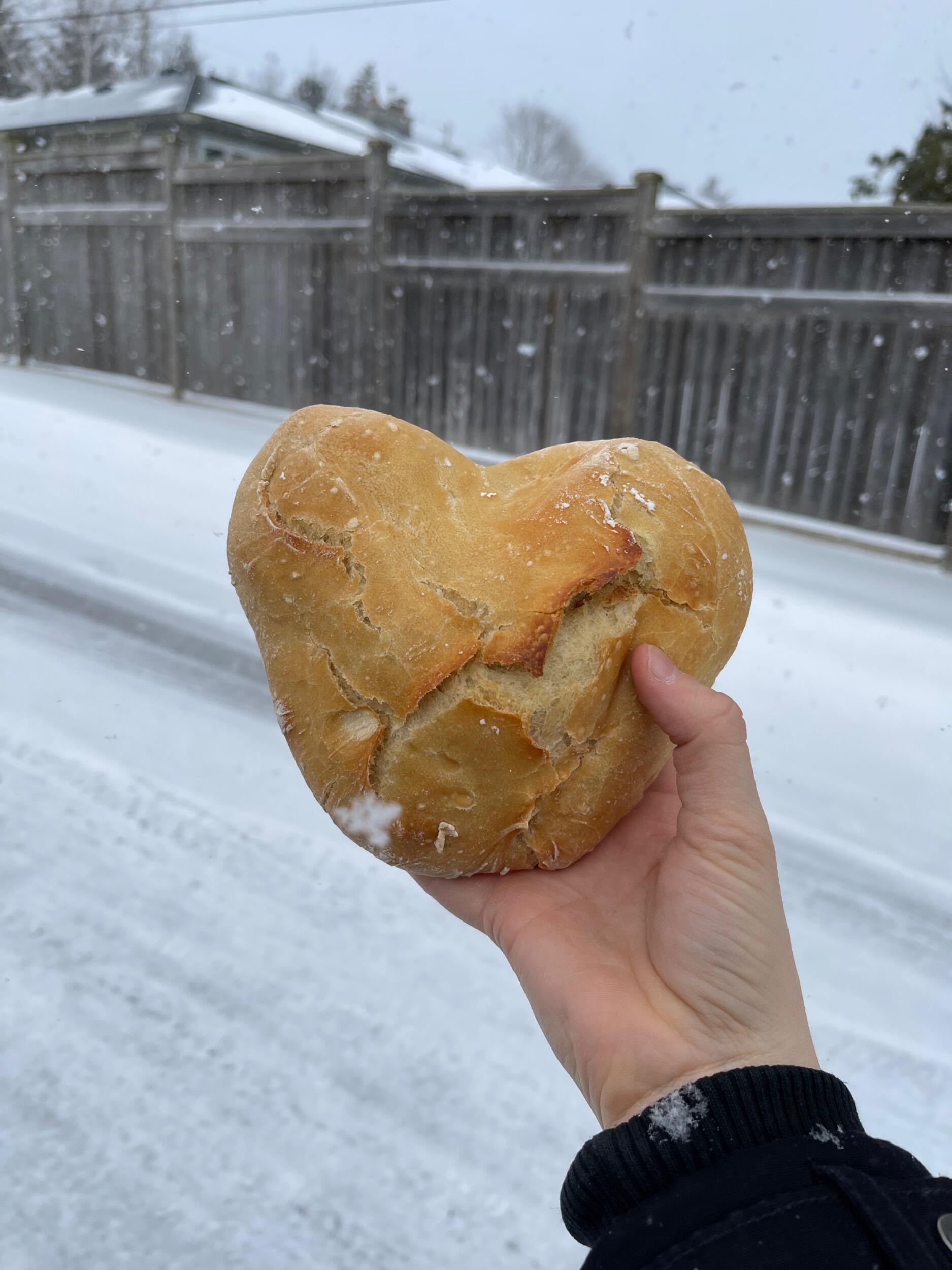 And he makes her heart shaped bread!