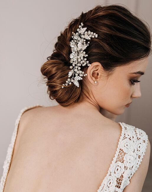 AW Bridal AW BRIDAL Wedding Hair Clip Rhinestones Hair Comb Flower Girl Bridal Hair Barrette Crystal Wedding Hair Accessories for Brides (Silver) Silver Pins, Combs + Clip - 7
