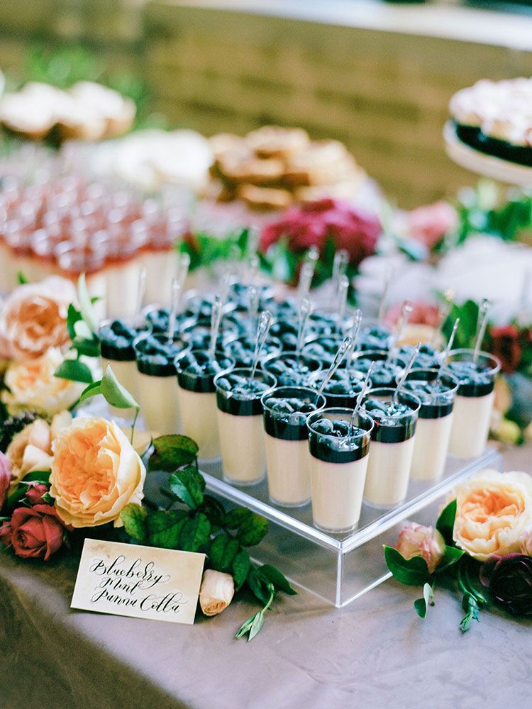 panna cotta wedding dessert buffet