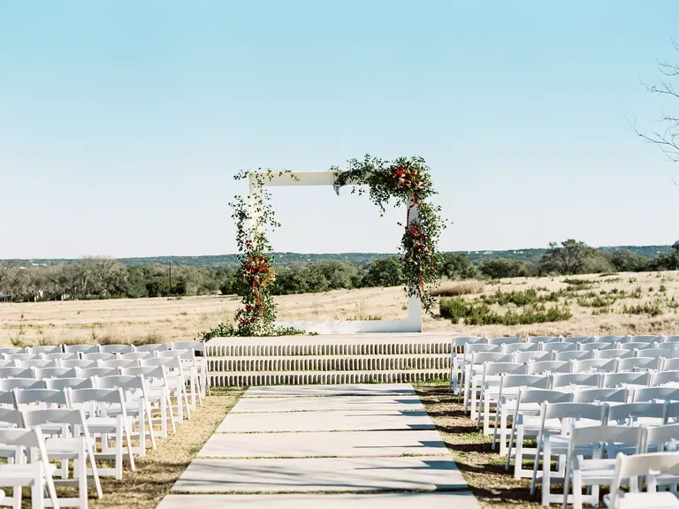 Outdoor ceremony space at The Prospect House wedding venue in Austin, Texas
