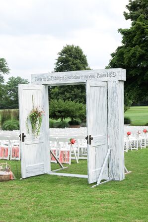 White Washed Door Ceremony Entrance