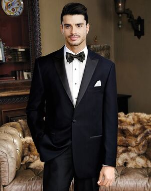BLACKTIE LIAM Black Velvet Wedding Tuxedo Black Tuxedo