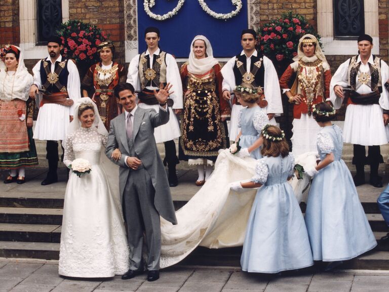 Crown Princess Marie-Chantal of Greece's royal wedding dress