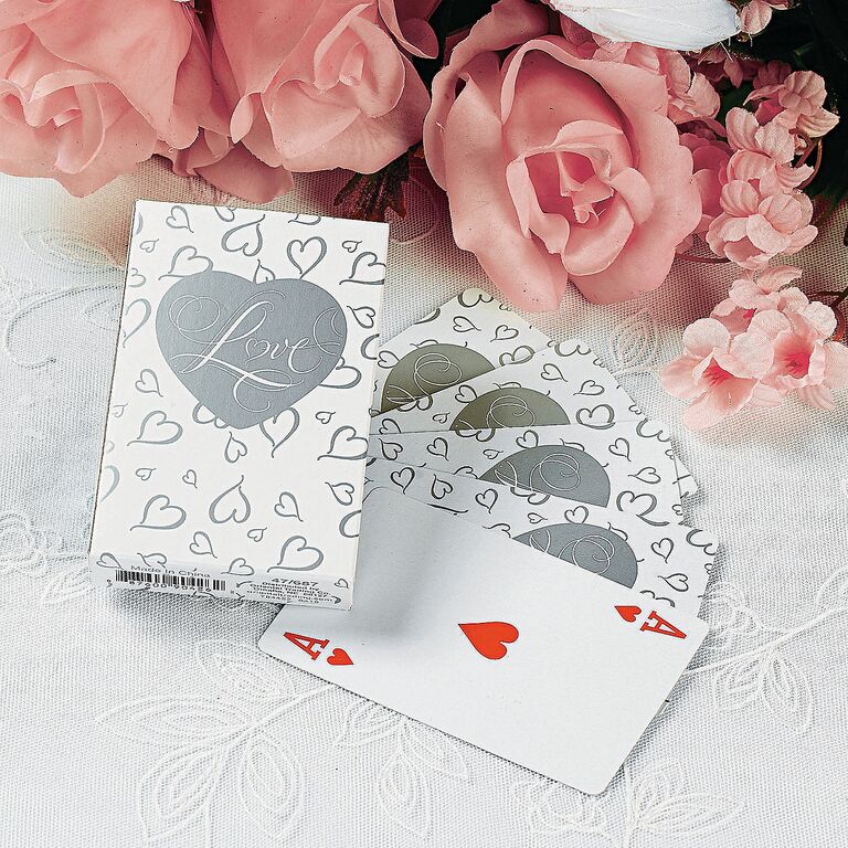 Box of playing cards wedding favor