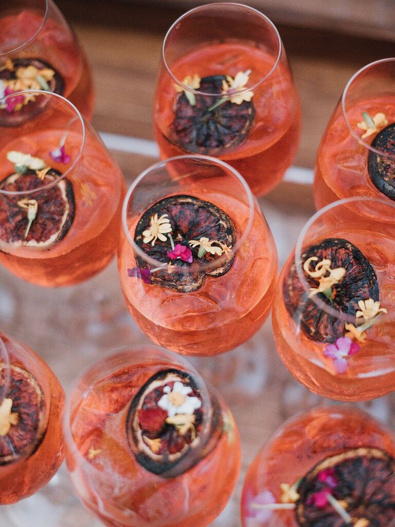 wedding drink ideas aperol spritz